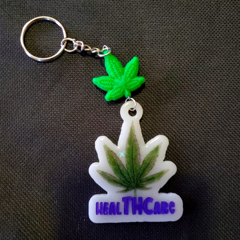 Handmade 420 HealTHCare keychain